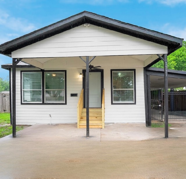 bungalow with a carport