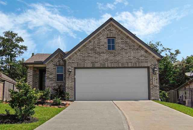 view of front property with a garage