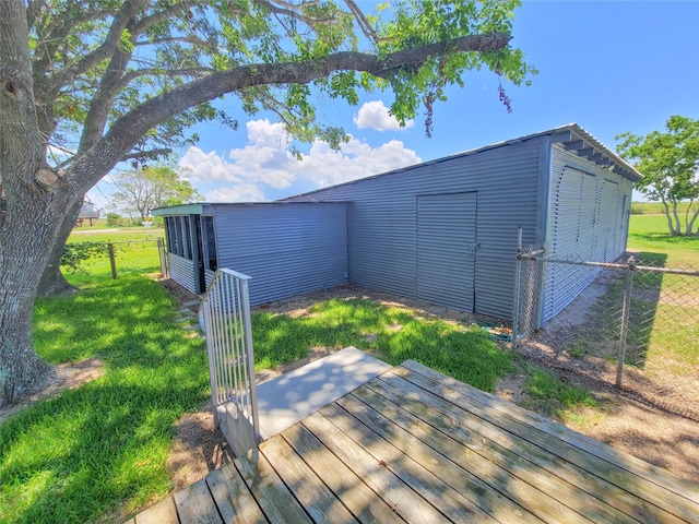 exterior space featuring a yard