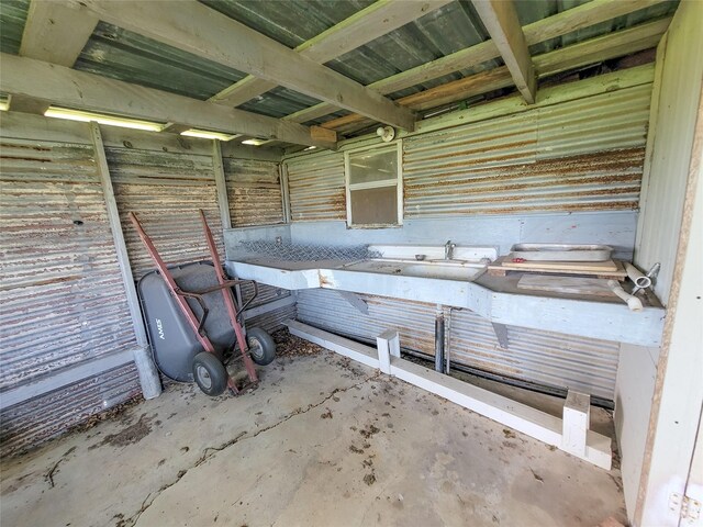 miscellaneous room with concrete floors