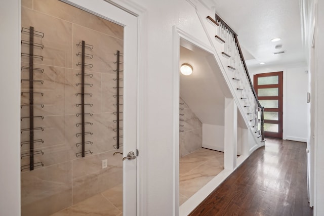 interior space featuring hardwood / wood-style floors