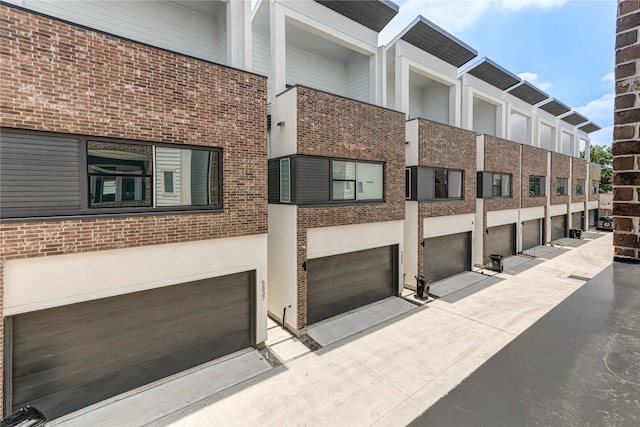 view of building exterior with a garage