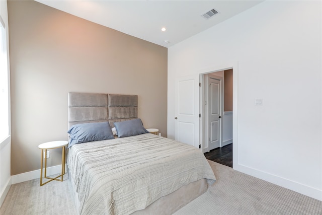 view of carpeted bedroom