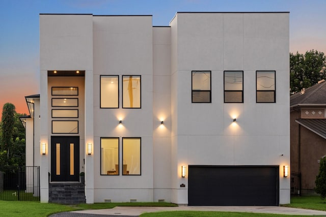 modern home with a garage