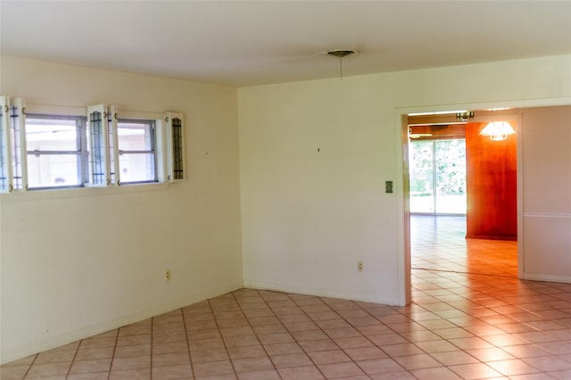 view of tiled spare room