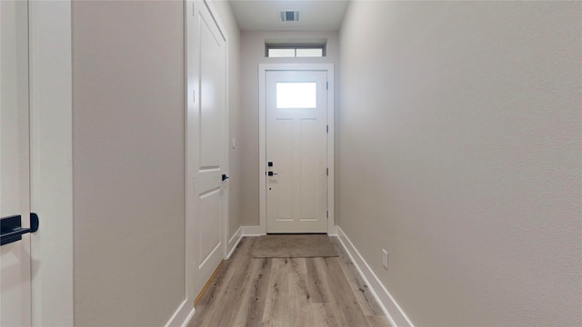 entryway featuring light wood-type flooring