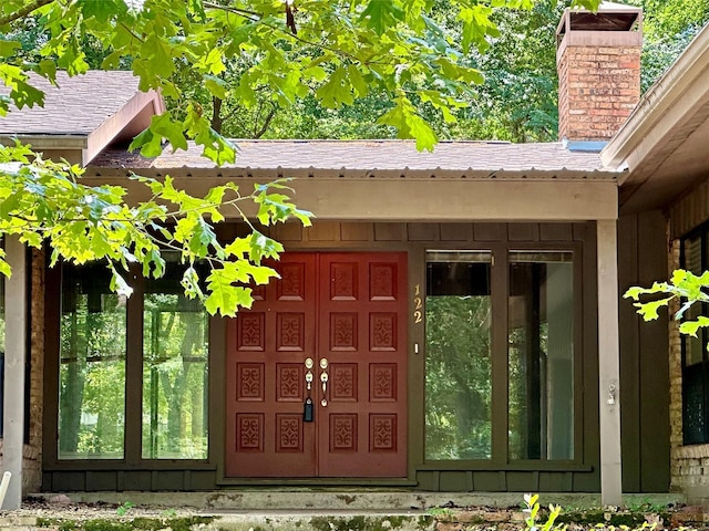 view of doorway to property