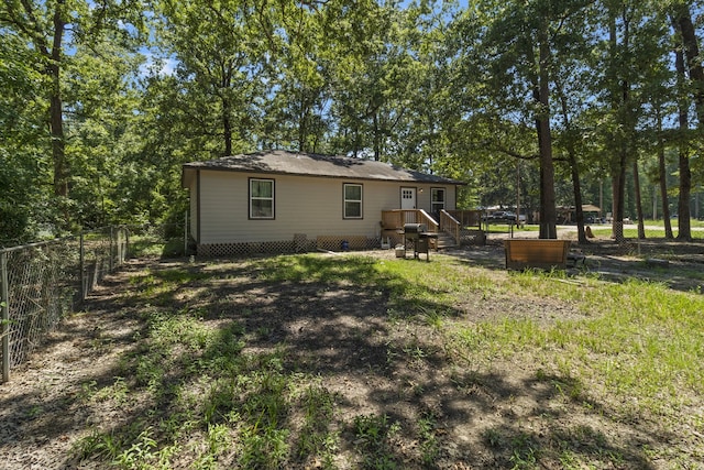 view of back of property