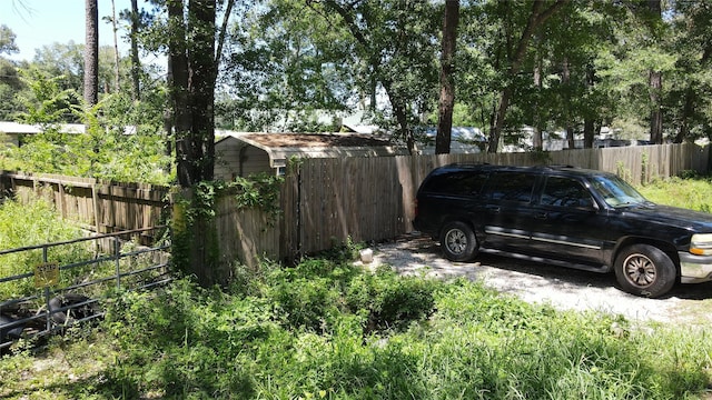 view of yard featuring fence private yard