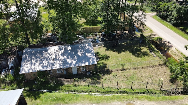 aerial view with a rural view