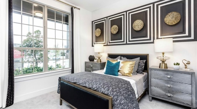 view of carpeted bedroom