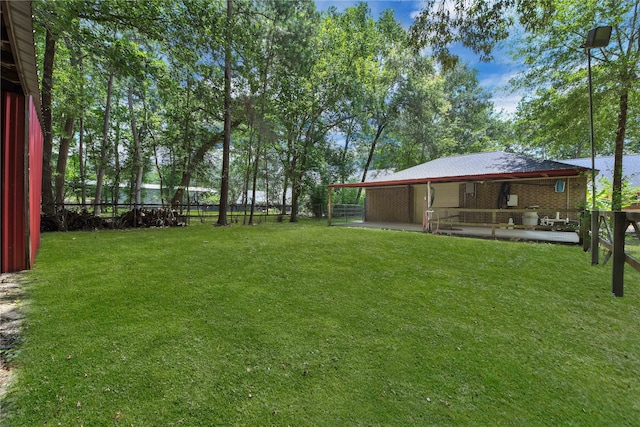 view of yard with a patio