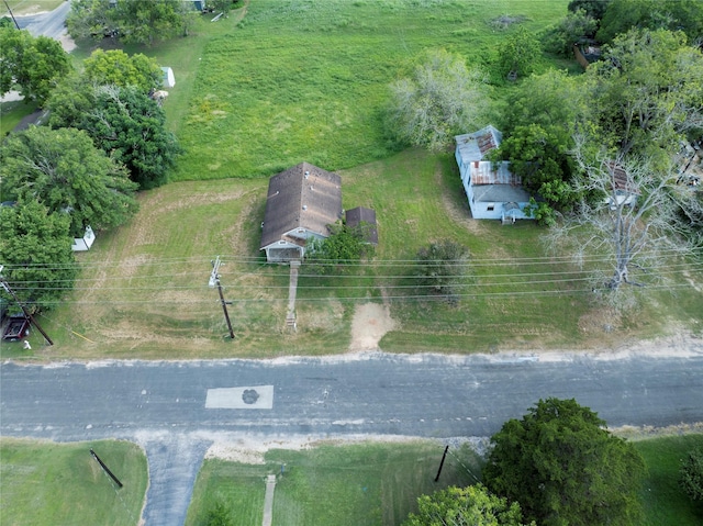 aerial view with a rural view