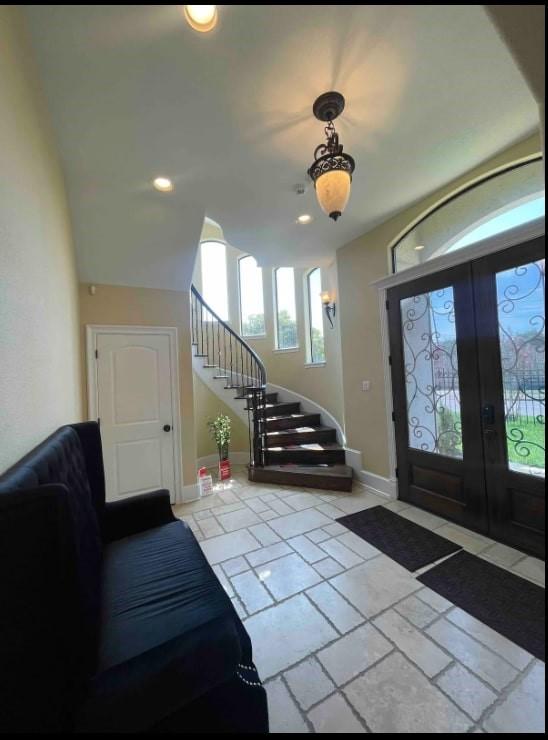 entryway with french doors