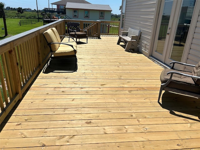 23171 Buena, Galveston, TX 77555 - deck featuring french doors