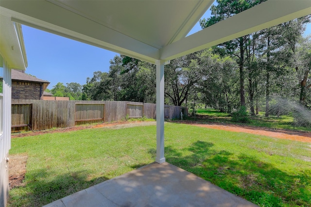 view of yard featuring a patio