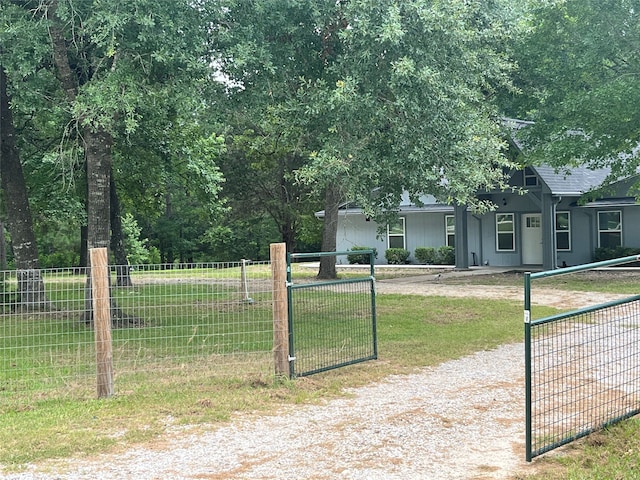 view of front of property with a front lawn