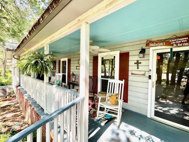 exterior space with covered porch