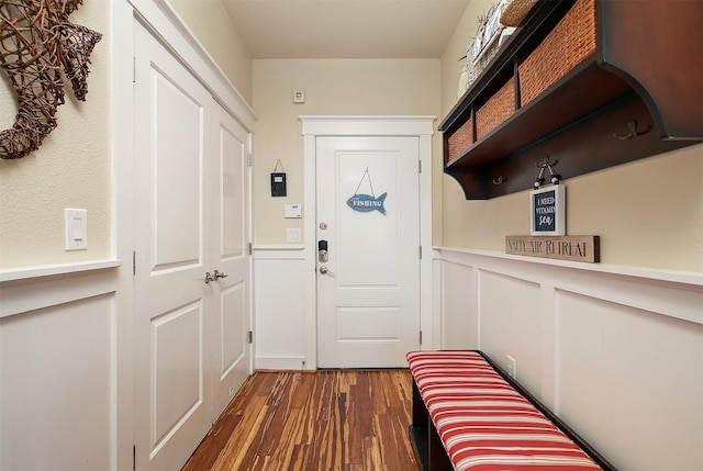 entryway featuring dark hardwood / wood-style floors