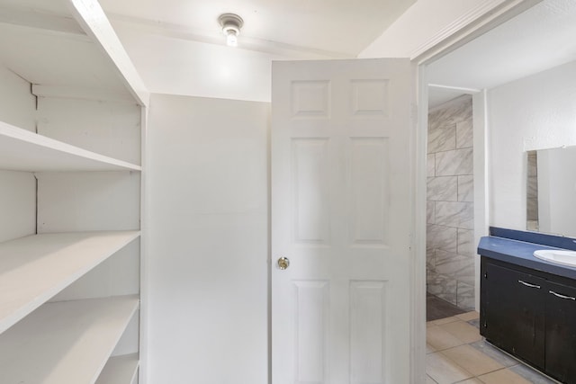 interior space featuring sink