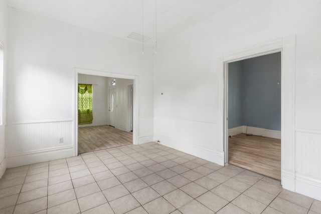 view of tiled spare room