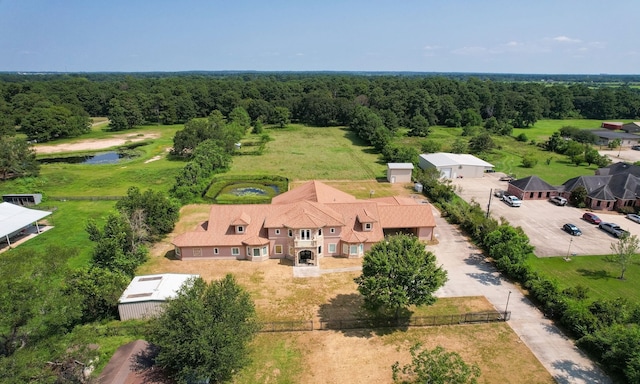 17018 Grant Rd, Cypress, TX 77429 - drone / aerial view of a heavily wooded area and a large body of water