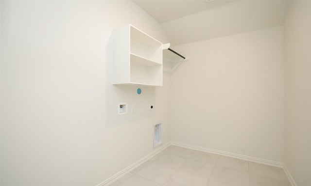 laundry room featuring hookup for an electric dryer, gas dryer hookup, and hookup for a washing machine