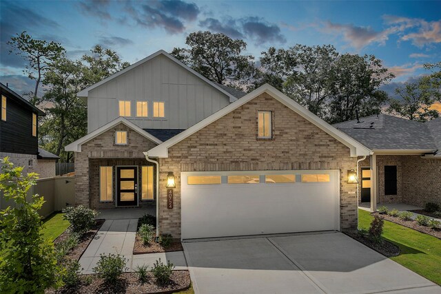 view of front of house featuring a garage