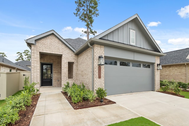 view of front facade with a garage