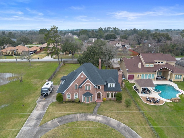 bird's eye view featuring a residential view