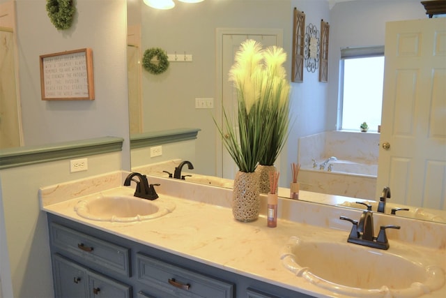 bathroom featuring a bathtub and vanity