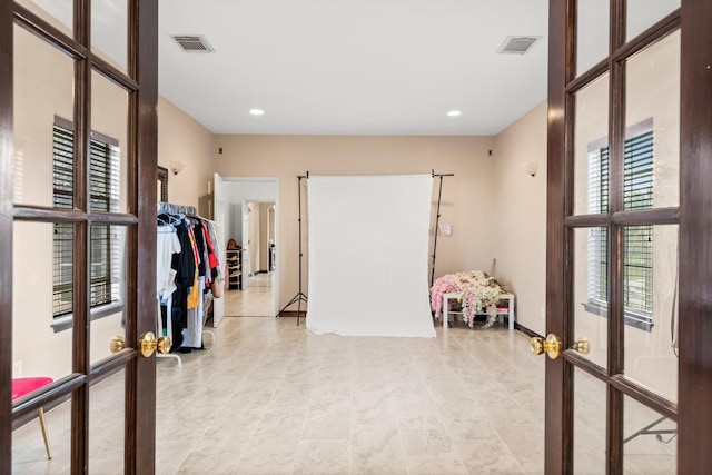 interior space with french doors