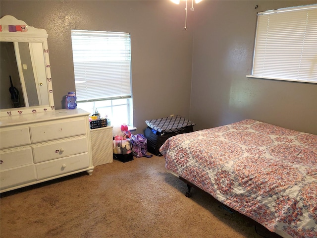 bedroom with carpet