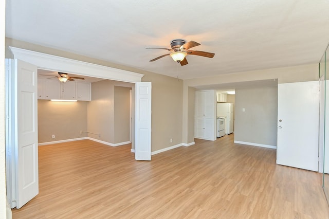 interior space featuring light wood-type flooring