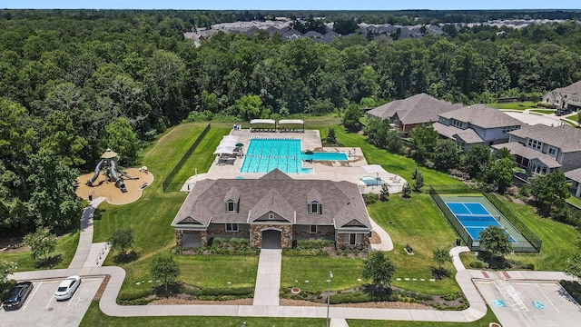 birds eye view of property