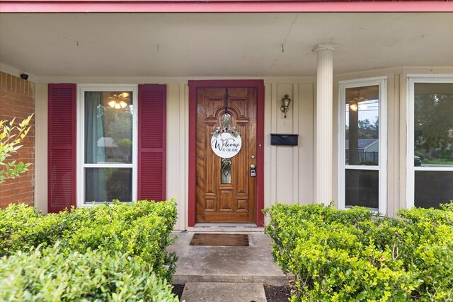 view of doorway to property