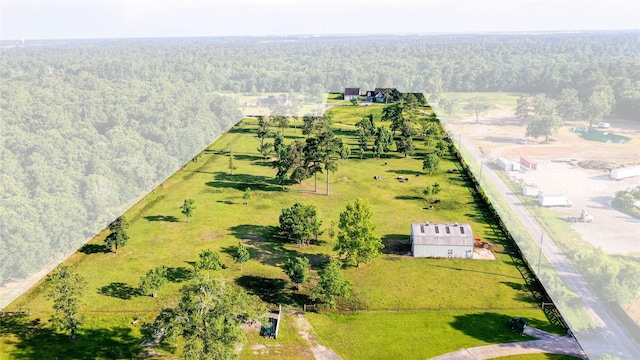 bird's eye view with a rural view