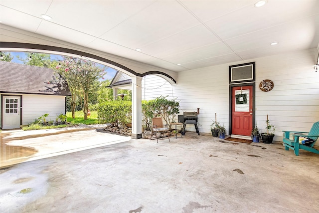 view of patio / terrace with grilling area