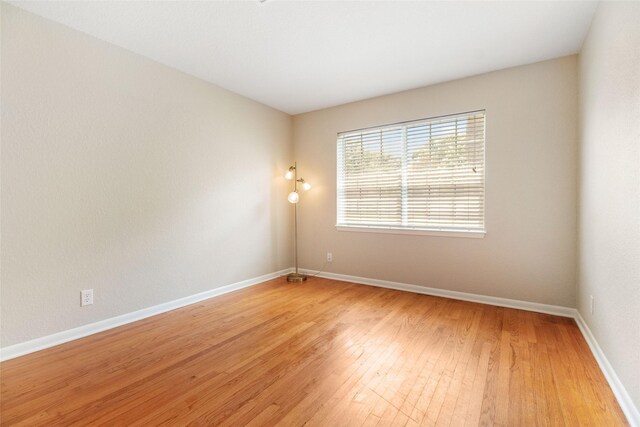 empty room featuring light wood-type flooring