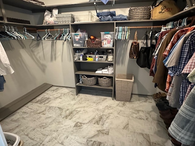 view of walk in closet