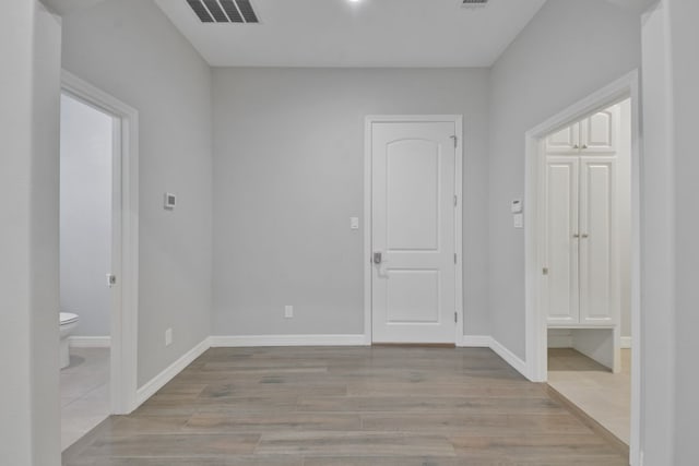 empty room featuring light wood-type flooring