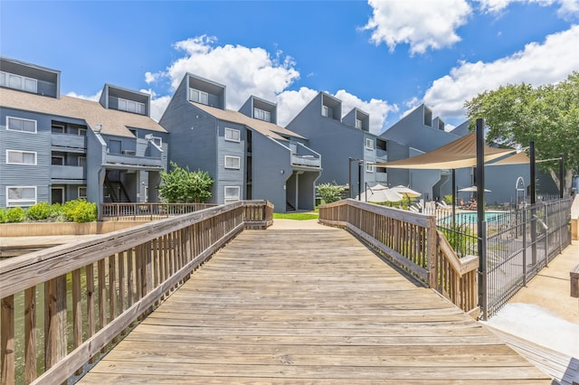 view of property's community with a pool