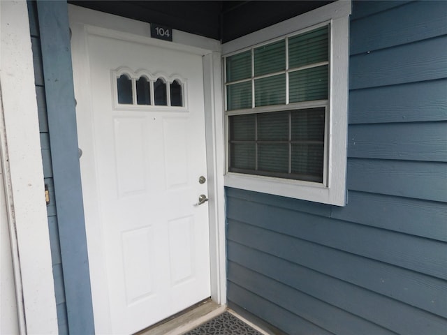 view of doorway to property