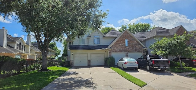 view of front facade with a garage