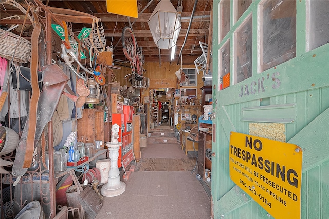 view of storage room