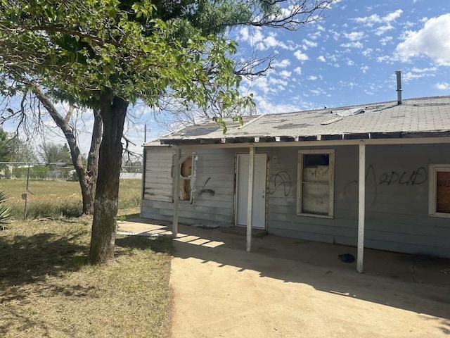 view of back of property