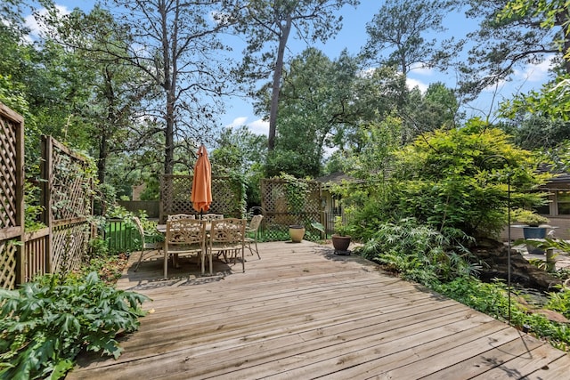 view of wooden terrace