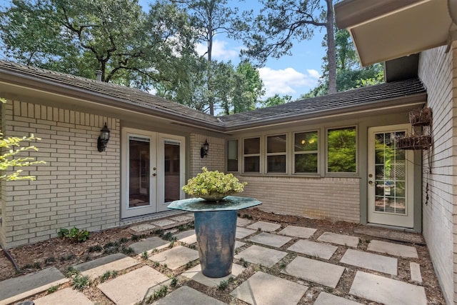 view of patio with french doors