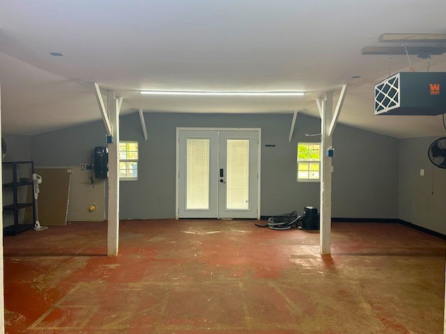 interior space featuring french doors