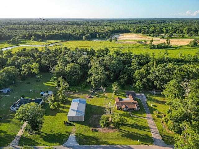 drone / aerial view with a rural view